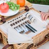 Multifunctional Wicker Picnic Basket Set for 4 with Blanket and