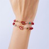 ZMJK Adjustable Heart Beaded Bracelet 2pcs Love Eye Braided Bracelet