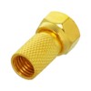 Elektronik-Technik F-Connector 6.5-7 mm + F-Double Socket Gold-Plated Coupling Satellite