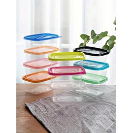 UrbanNest Refrigerator Storage Box – Stackable Transparent Containers with Lids, Kitchen Food Preservation