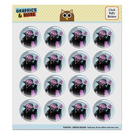 Sesame Street Vintage Count Von Count Puffy Bubble Dome Scrapbooking Crafting Sticker Set