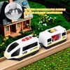 Eisenbahn Kinder Elektrisch, Batteriebetriebene Holzeisenbahn Elektrische Lok, Playmobil Zug Spielzeug,