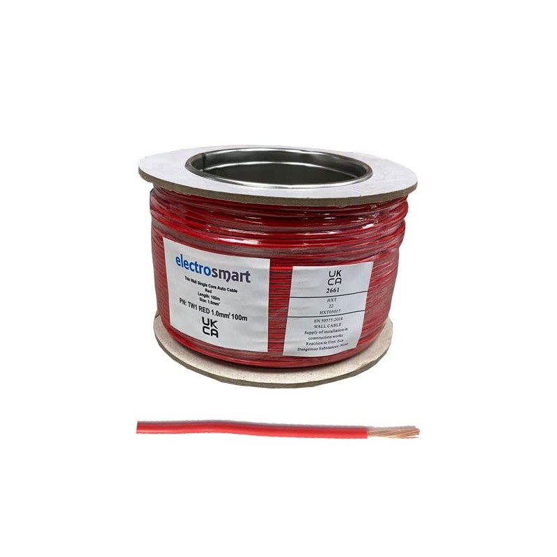electrosmart 12V 24V 1mm² 16.5 Amps Single Core Copper Automotive
