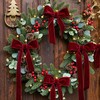 G2PLUS 25mm Burgundy Christmas Velvet Ribbon for Gift Wrapping: 25