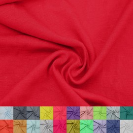 Texco Inc 60" Wide Rayon Spandex Jersey Knit Fabric by The Yard-4-Way Stretch, 200GSM, Medium Weight, Soft & Breathable-Apparel, Accessories, Maternity & Decorations, Red 1 Yard