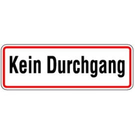 Sign Aluminium No Passage 120 x 350 mm (Private Ownership, Land Marking)