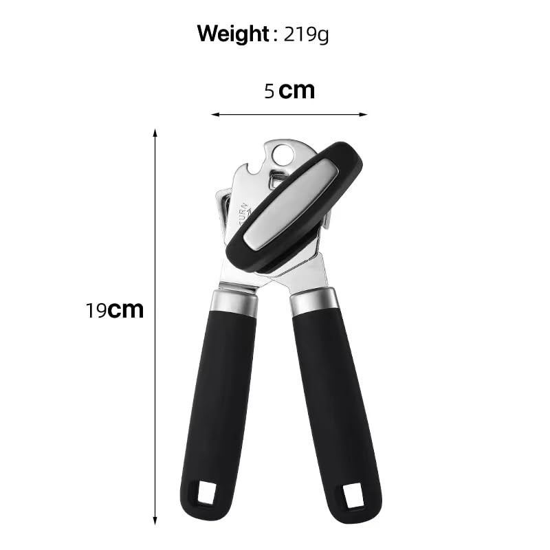 Manual Can Opener, Handle for More Comfortable Grip, Hand Can