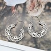Unbranded Elegant Silver Plated Hoop Earrings Hollow Pattern Heart Shape