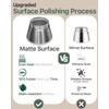 Grasseed Crystal Glass-Top Moka Pot, Brushed Stainless Steel Stovetop Espresso