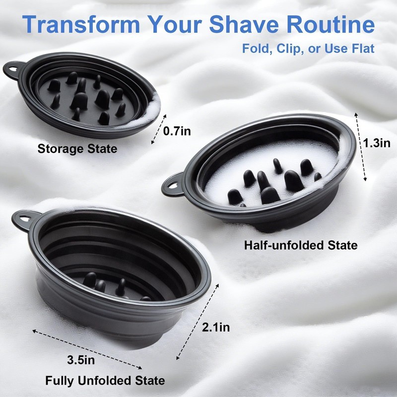 Foldable Shaving Soap Bowl – Portable, Easy-to-Carry Shaving Soap Cup