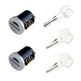 KeyPower 2 Pack Lock Cores for Yakima Car Rack System Components, Compatible with Yakima Roof Rack Locks, SKS Aka Same Key System, 2 Opening Keys and 1 Control Key (2 Lock Cylinders)