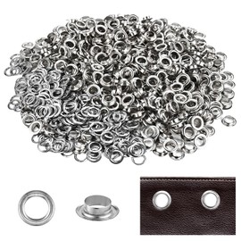 Philtool Stainless Steel Eyelets, Pack of 600, Eyelets for Tarpaulins, Rustproof, Diameter 10 mm, Tarpaulin Eyelets, Metal Grommets Setting Tool, Eyelet Pliers, Ideal for Tarpaulins, Fabric, Leather
