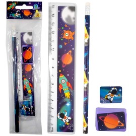 LG - Imports Children's Space Pencil Sharpener Ruler Eraser School Party Bag Children's Birthday Party Bag