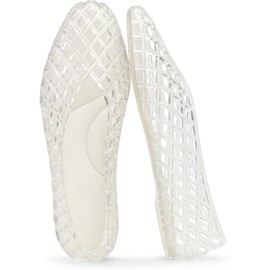 SOVANYOU - Zapatos de gelatina para mujer, de malla, zapatos planos de ballet
