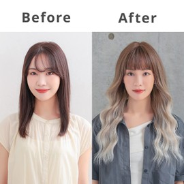 AQUADOLL Wig, Long, Curly Wave, Full Wig, One Size Fits Most, SMBxIWT. Smoky Brown x Icy White wg333SMBxIWT