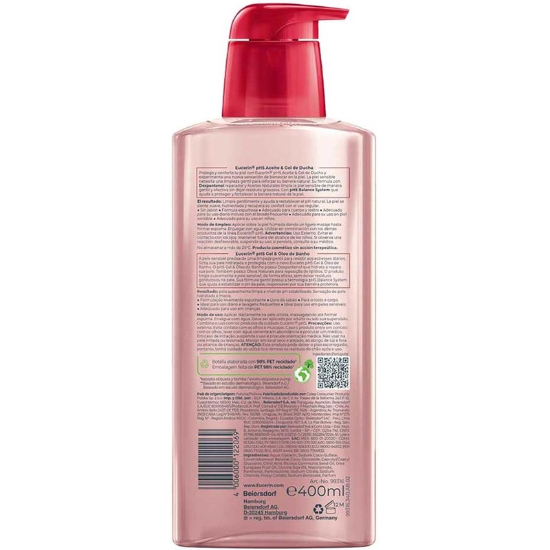 EUCERIN pH5 Aceite & Gel de ducha 400ml, Para Piel