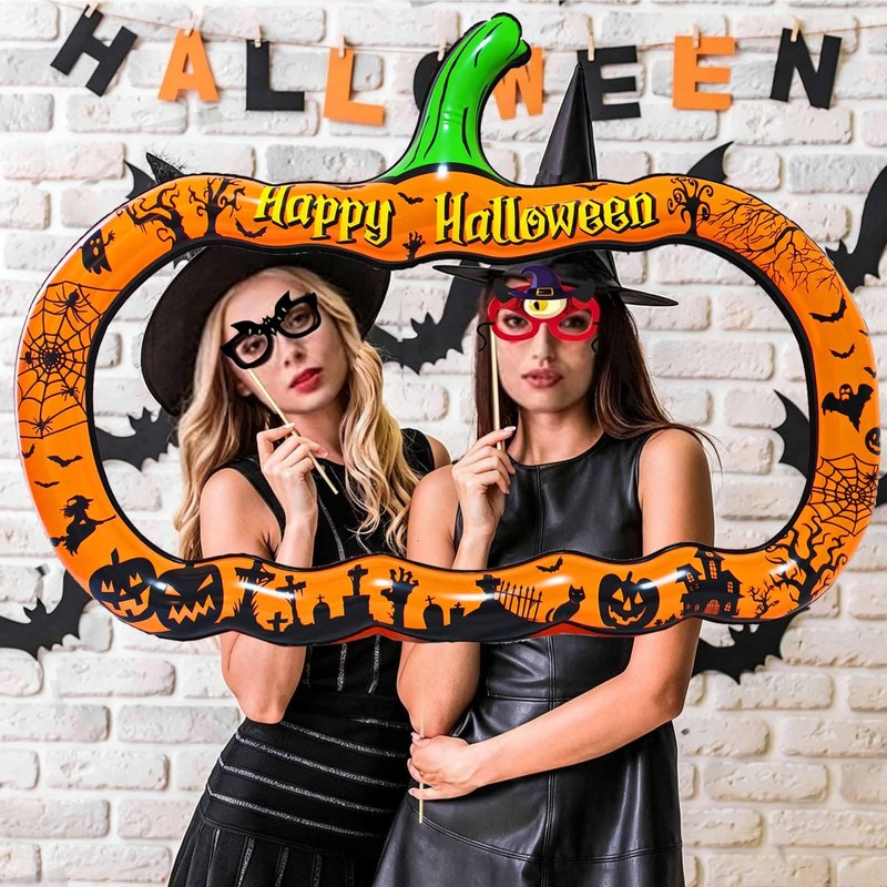 Halloween Photo Booth Props Inflatable Pumpkin Halloween Photo Booth Frame