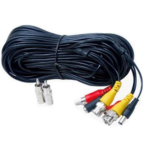 VideoSecu 50ft Audio Video Security Camera BNC Power Cable Pre-Made