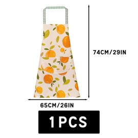 FAIRYGATE Vintage Colorful Flower Apron Floral Pattern Bright Apron Adjustable Neck Bib Apron for Men Women Suitable for Kitchen Cooking Waitress Chef Apron A5936
