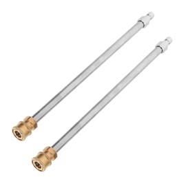 Mipcase 2Pcs Stainless Steel Pressure Washer Extension Wands to Fittings Durable Power Washer Accessories for Car Floor Roof Cleaning