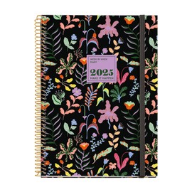 Miquelrius 2025 Year Planner, 155 x 213 mm, Week to View, Laminated Card Cover, Spiral Bound, Elastic Closure, 80gsm Paper, Catalan, English and Portuguese