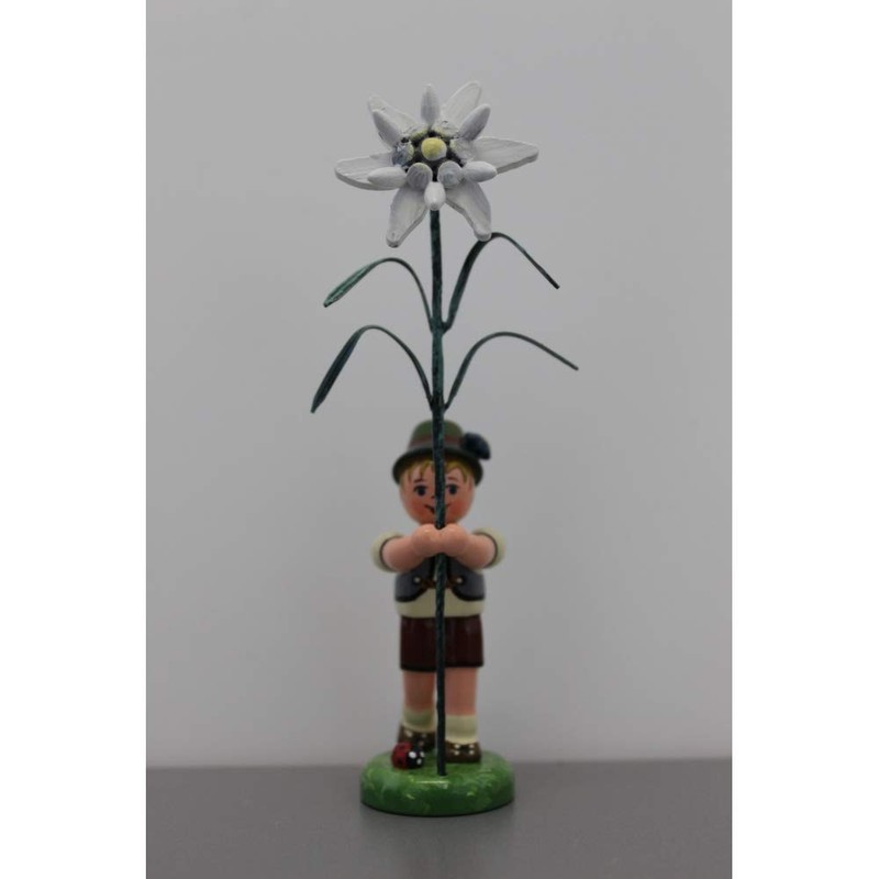 Hubrig - Folk Art Flower Boy with Edelweiss * Height