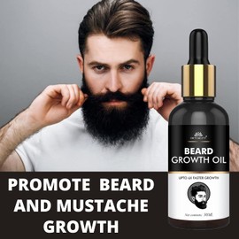 Beard Growth Oil For Men, Mustache Beard Growth Oil, Beard Oil For Growing Beard Faster, Beard Growing Oil, Beard Growth Serum 30 ml Pack of 1