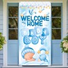 Welcome Home Baby Boy Yard Banner Sign, 6x3 ft Newborn