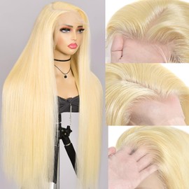ANNELBEL 613 Lace Front Wig Human Hair 180% Density 13x4 Straight HD Lace Front Wigs Human Hair 613 HD Lace Frontal Wig Blonde Wigs Human Hair Pre Plucked 28 inch