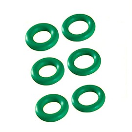 Fluorine Rubber O Ring 10mm OD 1.5mm Width FKM Round Sealing Washer Sealing Gasket Ring Faucet O-Ring, Green, Pack of 50
