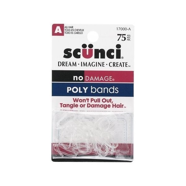 Scunci 1700003A048 Mini Poly Bands 75 Count by Scunci (Pack