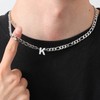 GLITTO Y Initial Necklace for Men Boys Teen Teenage Teenagers
