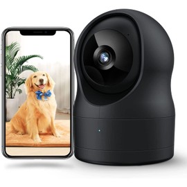 Littlelf Network Camera, 1080P, 2 Megapixels, Baby Monitor, Wi-Fi IP Camera, Wireless Indoor Security Camera, Pet Camera, Baby, Seniors, Pet Watching, Motion Detection, Two-Way Audio, Night Vision Recordable, Recordable, Free App, Black