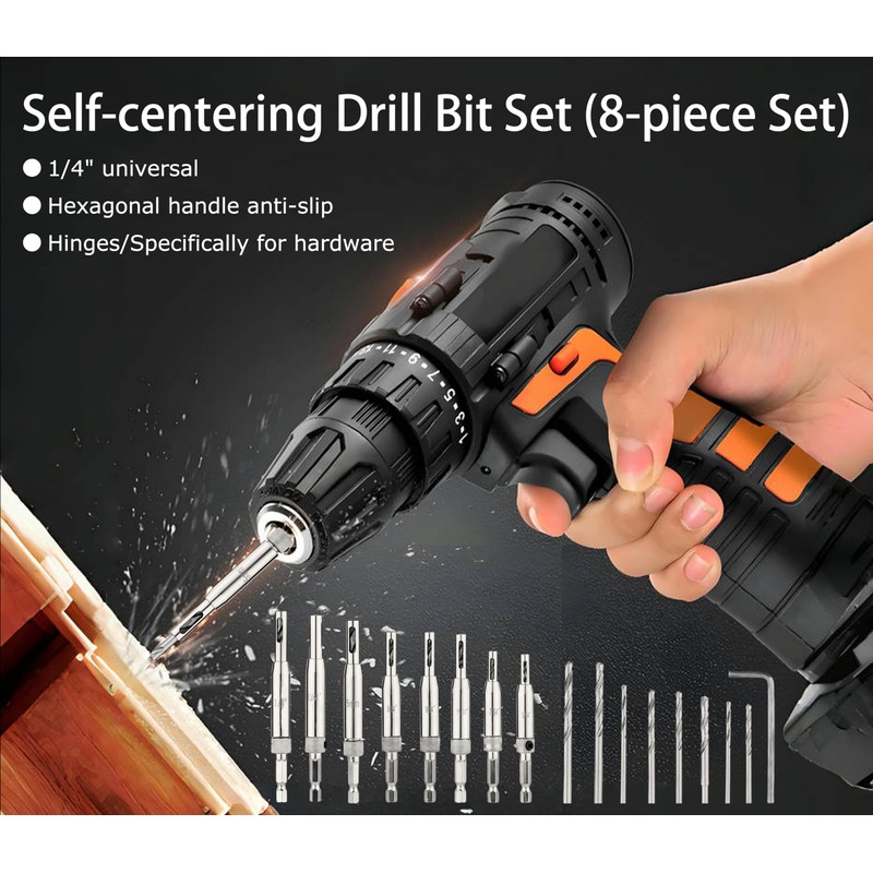 Self Centering Drill Bit Set, Be Compatible with 1/4 in