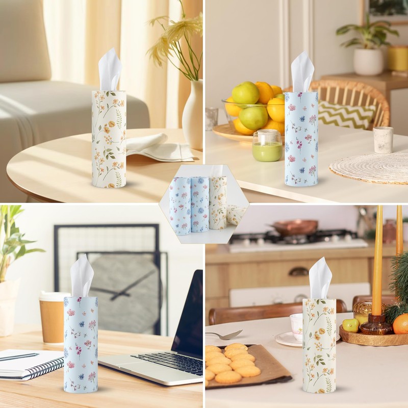 JUSTTOP Car Tissue Holder,Car Travel Kleenex Cup Holder with 4