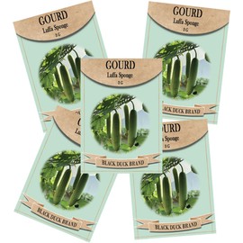 Luffa Seeds - 150 Non-GMO Heirloom Loofah Seeds (Bulk Pack) - USA Sourced, Ideal for Growing Sponges or Edible Vegetables (150)