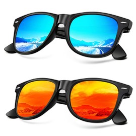 KALIYADI Unisex Polarized Sunglasses Stylish Sun Glasses for Men and Women Color Mirror Lens Multi Pack Options