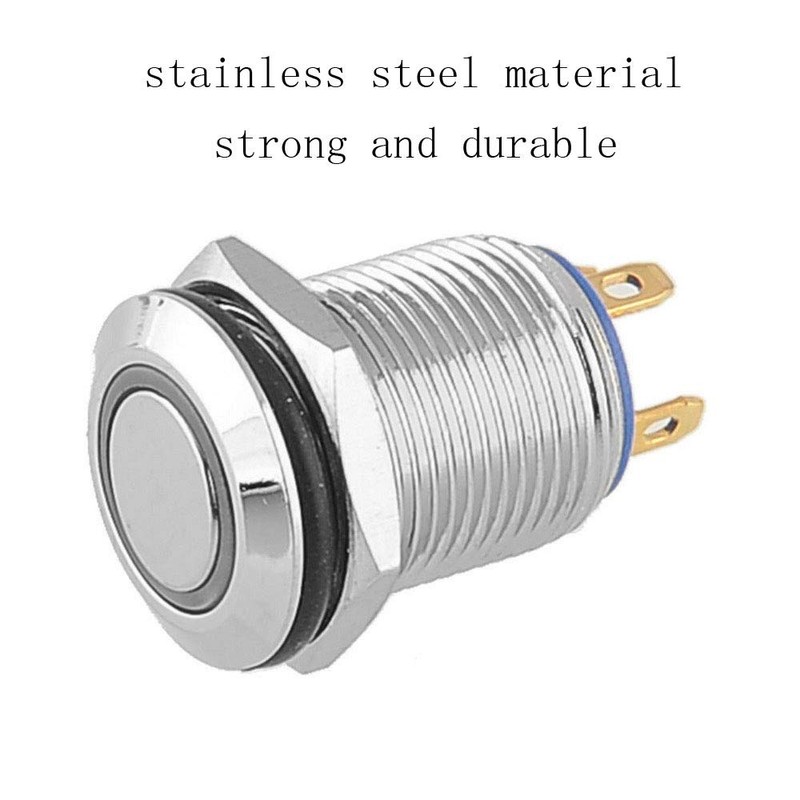 ESUPPORT 12mm Purple LED Light 2A Momentary Push Button Switch