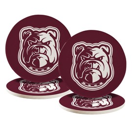 Desert Cactus Alabama A&M University Ceramic Coasters 4 Pack Bulldogs AAMU Absorbent Drink Coasters with Cork Backing (Design A)