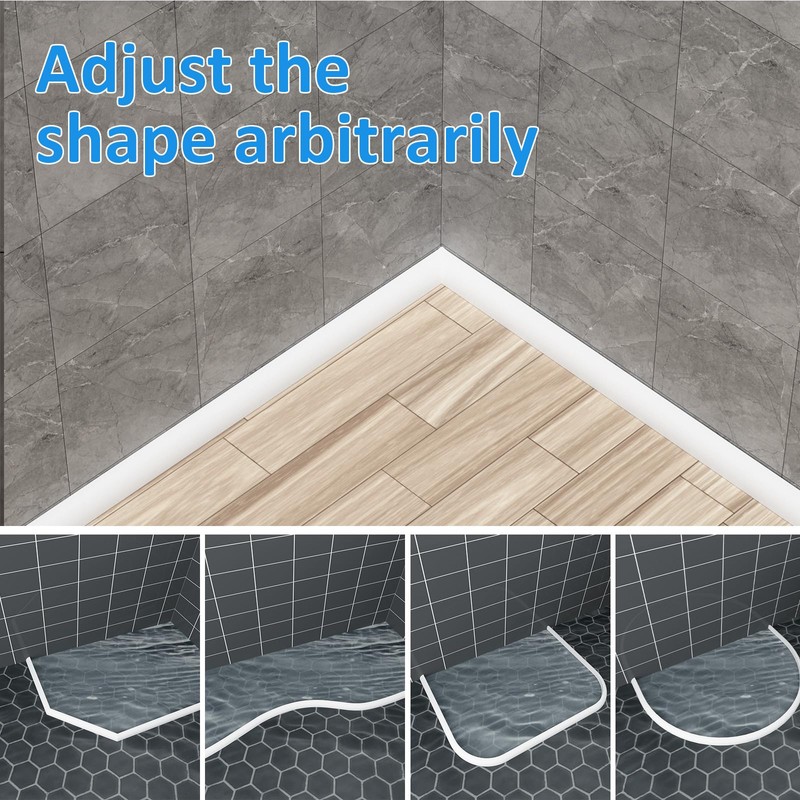 Jaspond Flexible Quarter Round Molding, 98Inch Self-Adhesive Silicone Rubber Trim