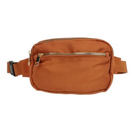Oxford Cloth Fanny Pack Waist Bag for Women Men Outdoor Travel Hiking Running Cycling Brown