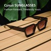 Cyxus Sunglasses Womens Men Square Chunky Frame Retro Stylish UV