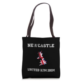 Retro Newcastle United Kingdom Distressed UK Flag Tote Bag