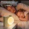 RETEYUNG Rotatable Moonlight Alarm Clock, Sunrise Alarm Clocks, Night Lamp