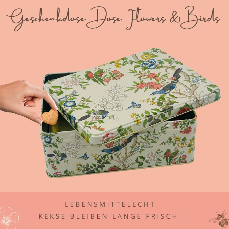 MediMuc Sanderson Gift Tin with Lovingly Designed Rectangular Storage Tin