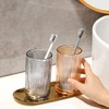 Gaolinci 2 Pcs Glass Tumbler Cup,Toothbrush Holder, Bathroom Cups, 13