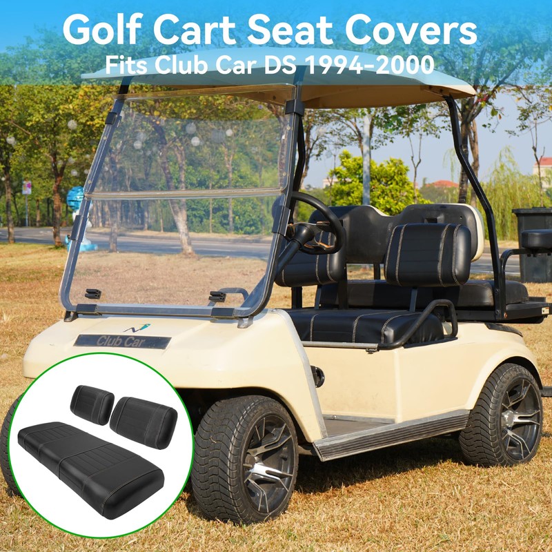 SHUNCHENXIANG 4PCS Golf Cart Seat Covers Kit fits Club Car