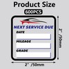 YHNTGB 600 Pieces Oil Change Stickers Next Service Due Reminder
