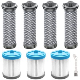 Replacement Vacuum Filter Replacement Kit for Tineco A11 Hero, A10 Hero, A10 Master, A11 Master PURE ONE S11, PWRHERO11 Snap S11 S15 Cordless Vacuum Cleaner, 4 Pack Pre-Filters, 3 Pack Post-Filters