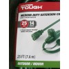 Hyper Tough med Duty Extension Cord 25 Foot Green with